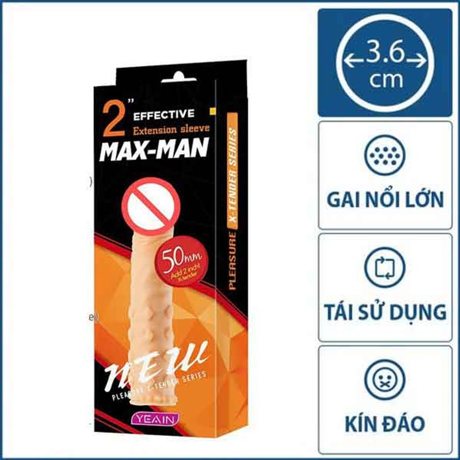 Bao Cao Su Đôn Dên Maxman Silicon Gai YY914 Tăng Thêm 5cm 354895