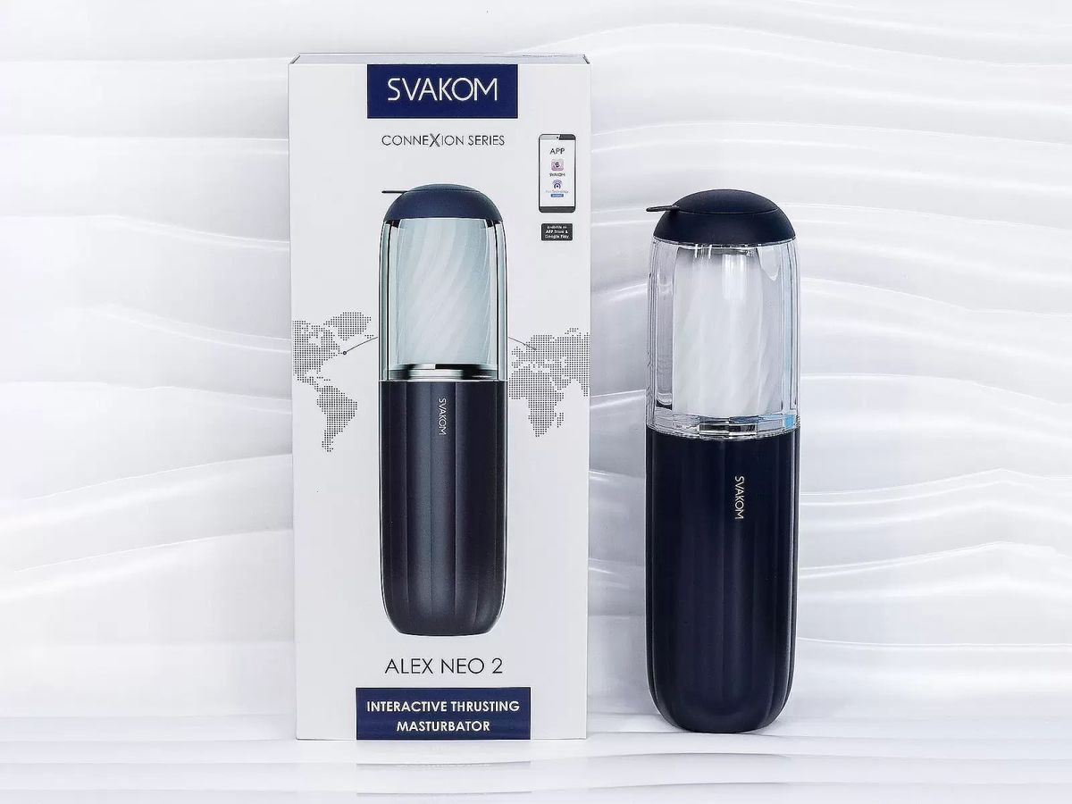 Âm đạo giả Svakom Alex Neo 2 rung thụt điều khiển điện thoại 354914