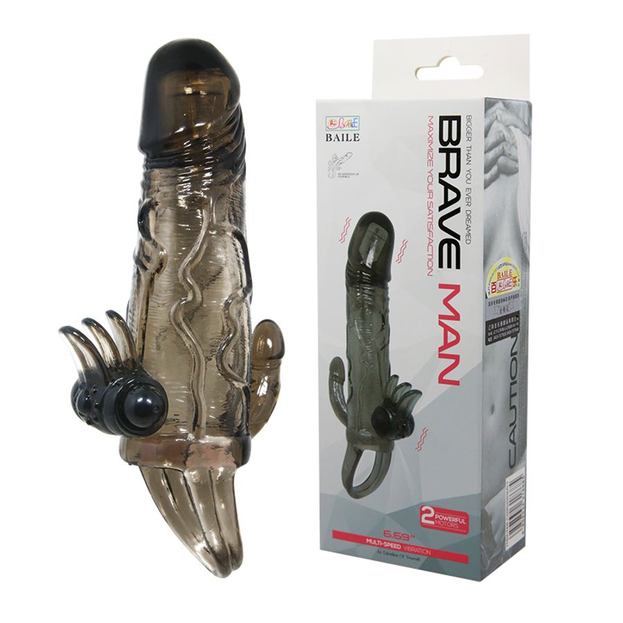 Bao Cao Su Đôn Dên Rung 2 Đầu Có Quai Đeo Brave Man 356265 666073