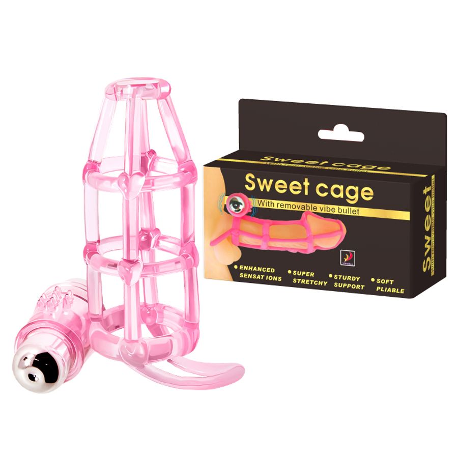 Bao Cao Su Đôn Dên Tăng Kích Thước Lưới Rung Baile Sweet Case 356372