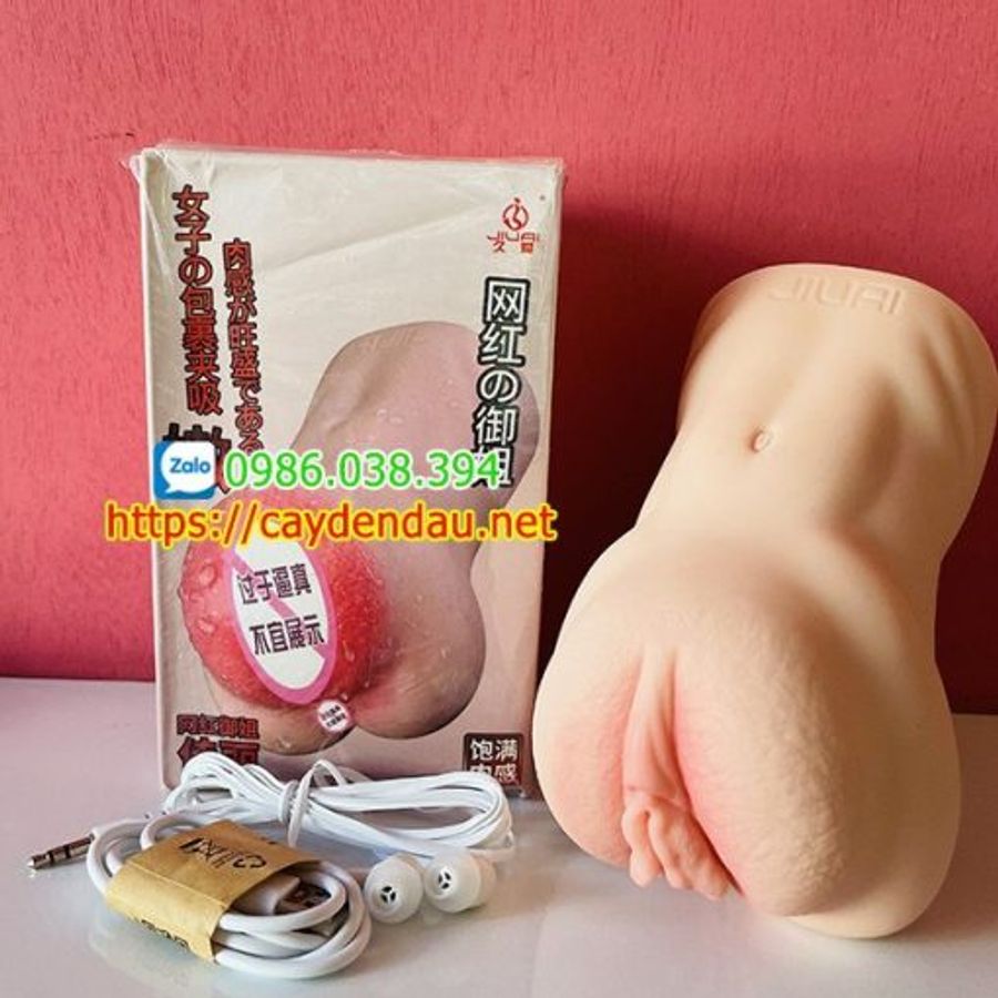 Âm đạo giả cầm tay silicon rung rên cảm biến Jiuai