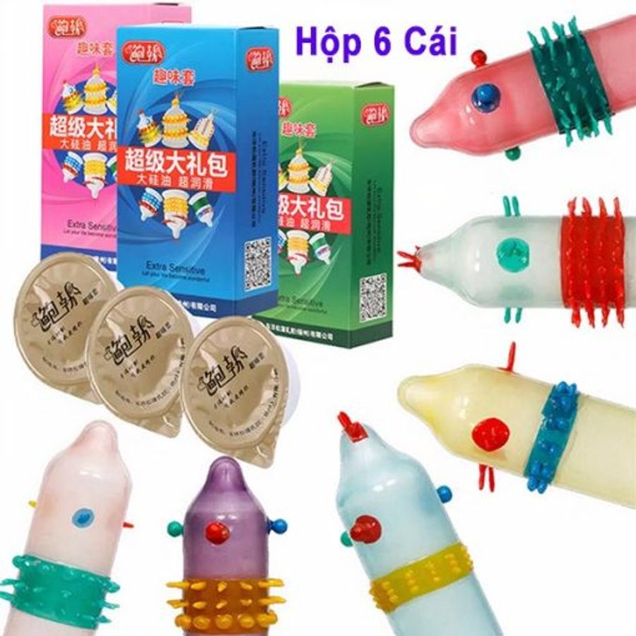 Bao cao su Runbo Big gân gai siêu kích thích – Hộp 6 cái