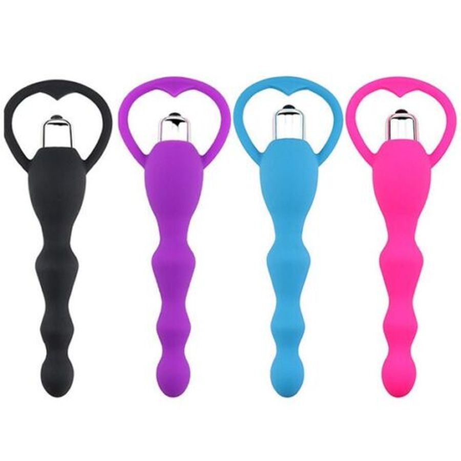 Que rung dạng hạt massage hậu môn silicon siêu mềm 357103