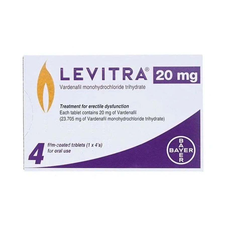 Viên uống hỗ trợ phái mạnh tăng bản lĩnh đàn ông Levitraa 20mg Hãng Bayer (Hộp 1 vỉ x 4 viên)