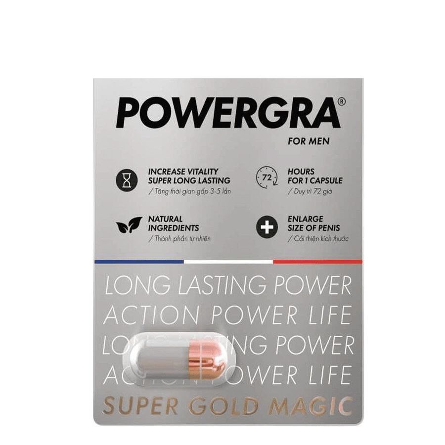 Viên uống hỗ trợ phái mạnh tăng bản lĩnh đàn ông Powergra For Men - Vỉ 1 viên