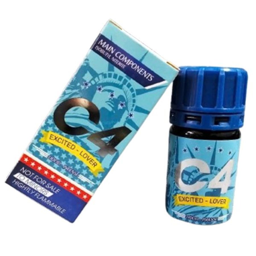 Chai Hít Popper C4 USA Excited Lover 40ml Tăng Hưng Phấn Không Cồn