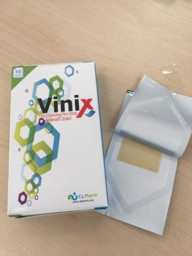 Tem ngậm hỗ trợ tăng cường sinh lí nam Vinix 50mg Hàn Quốc Chính Hãng 10 tem