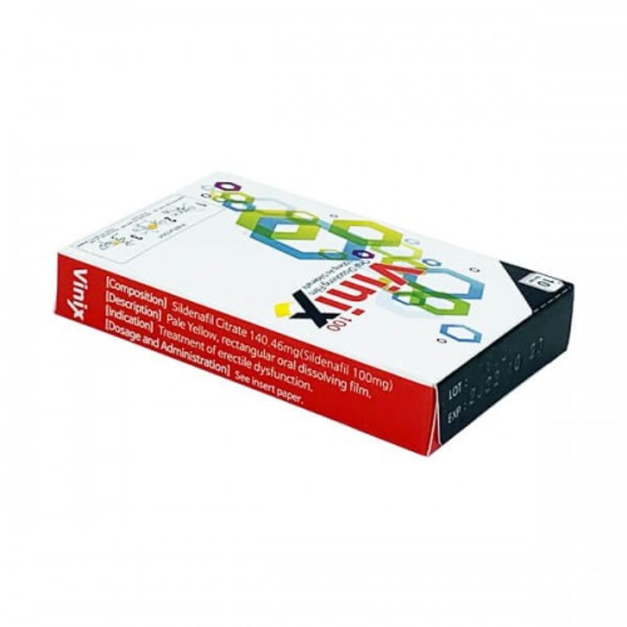 Tem ngậm hỗ trợ tăng cường sinh lí nam Vinix 100mg Hàn Quốc Chính Hãng 10 tem