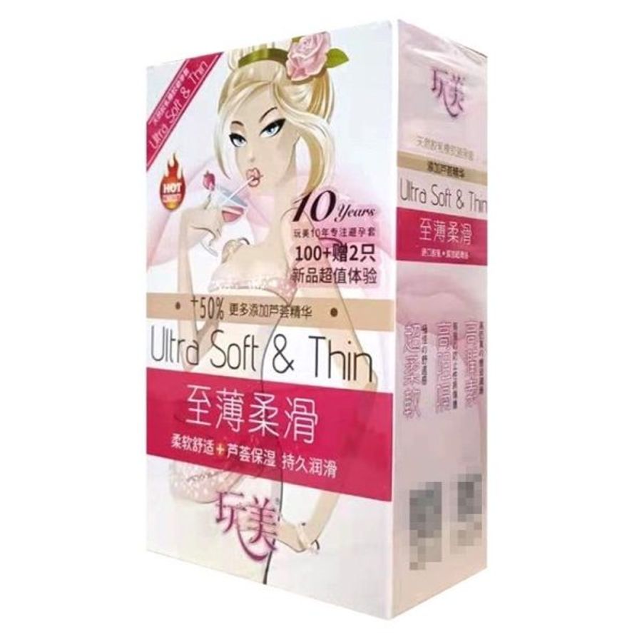 Bao Cao Su Ultra soft & Thin Hương Hoa Ly, Siêu Mỏng, X3 Gel 100 Cái Chính Hãng 363039