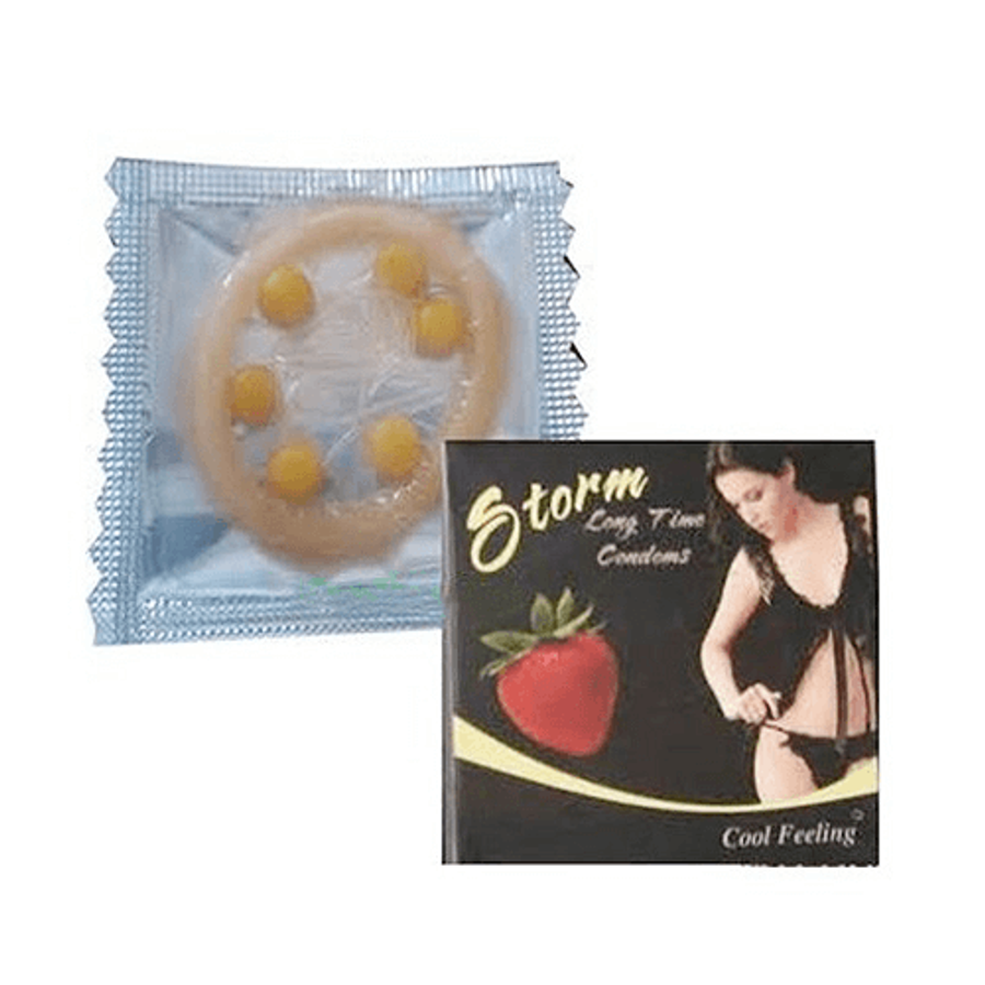 Bao Cao Su Storm 7 Bi To Có Kéo Dài Thời Gian, Hương Dâu Chính Hãng 1 Cái
