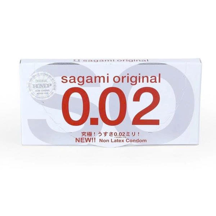 Bao Cao Su Sagami Original Non Latex Siêu Mỏng 0.02mm 2 Cái Chính Hãng