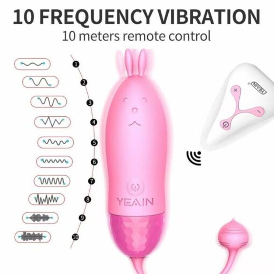 Trứng Rung Siêu Kích Thích Yeain Tai Thỏ Với 10 Chế Độ Rung 364544