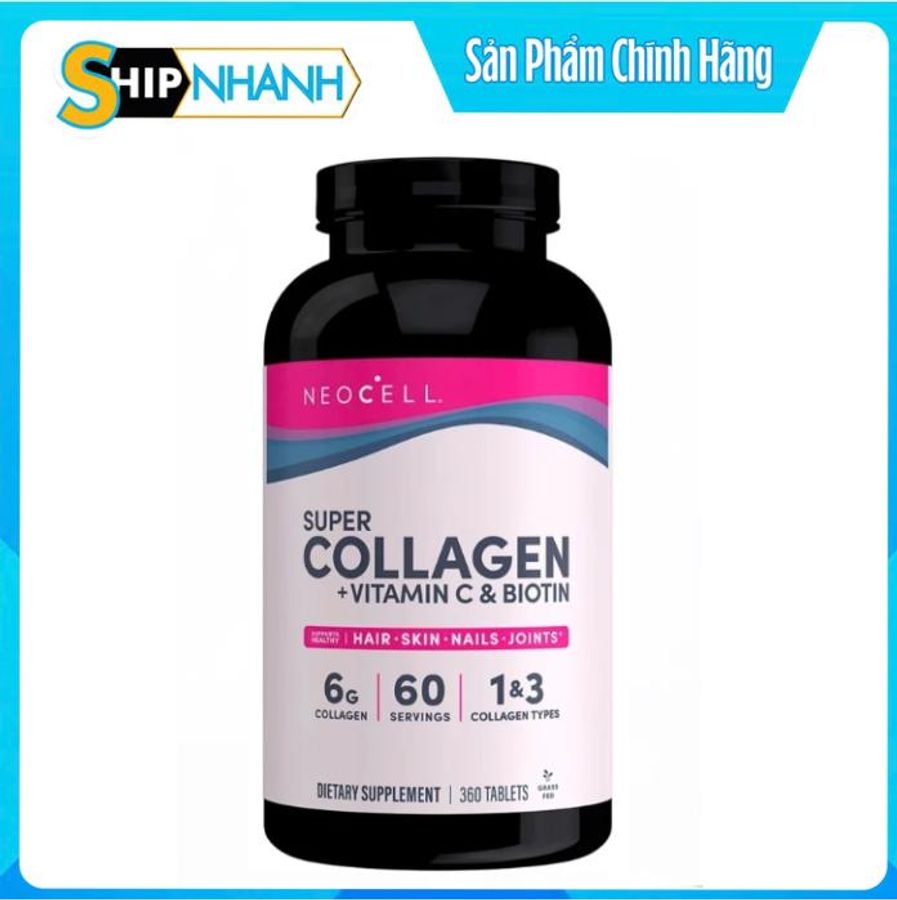 Neocell Super Collagen + Vitamin C & Biotin 360 viên hỗ trợ làm đẹp và chăm sóc sức khỏe toàn diện 213134