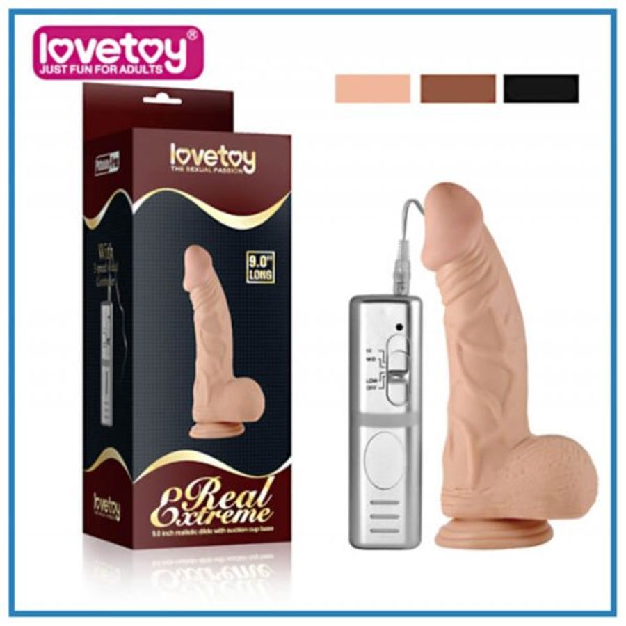 Dương Vật Giả Diều Khiển Rung Hít Tường Cao Cấp Lovetoy Real Extreme 365817