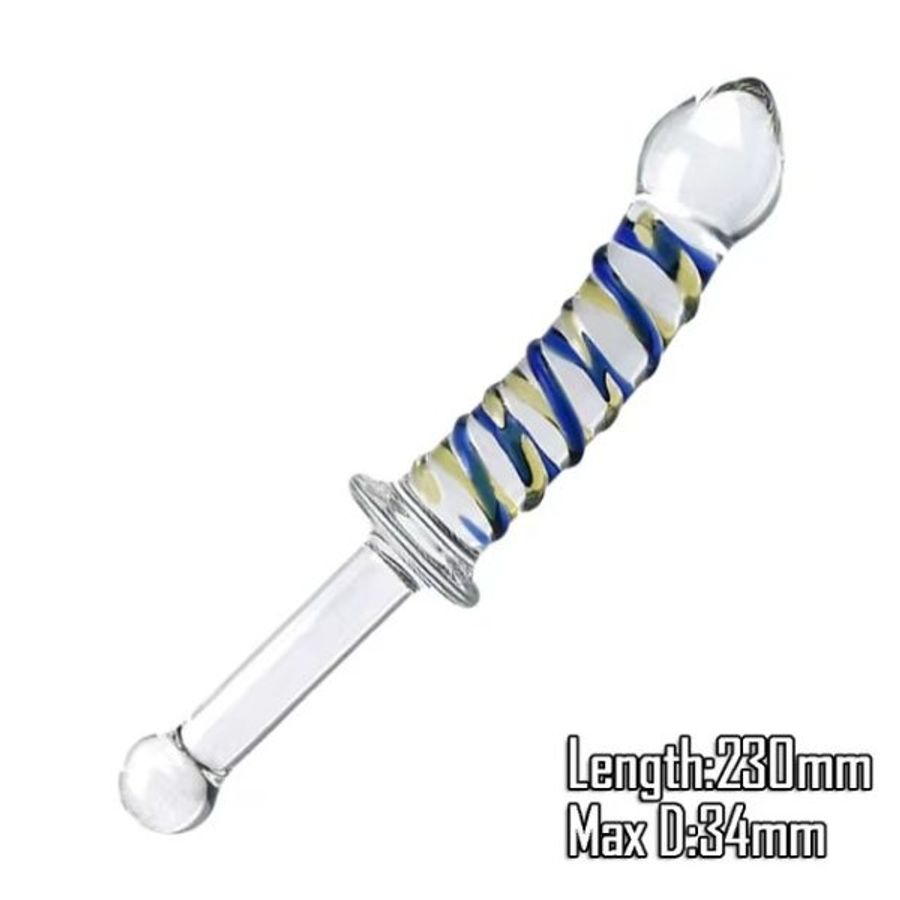 Dương Vật Giả Cầm Tay Bằng Thủy Tinh Hai Đầu Kích Thích Hậu Môn, Âm Đạo 365830