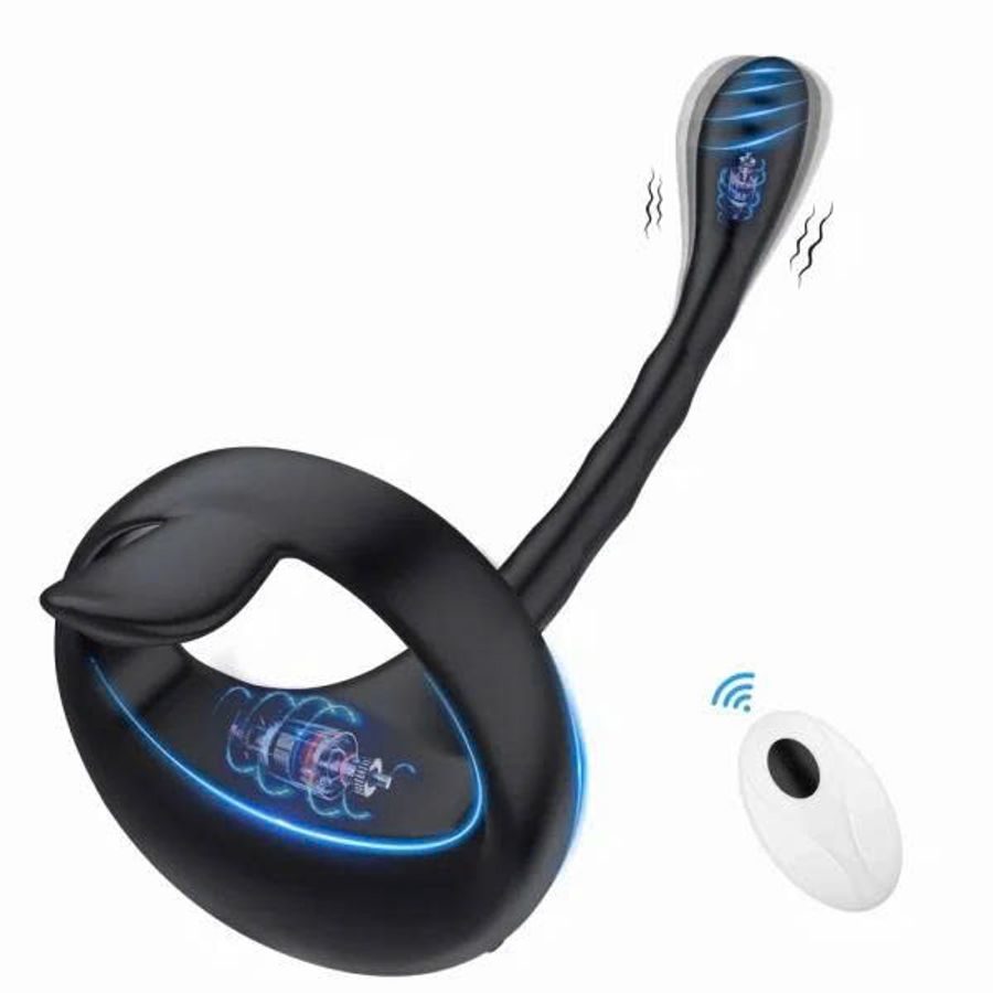 Vòng Rung Dương Vật Kèm Kích Thích Hậu Môn Kết Hợp 9 Chế Độ Rung 365955