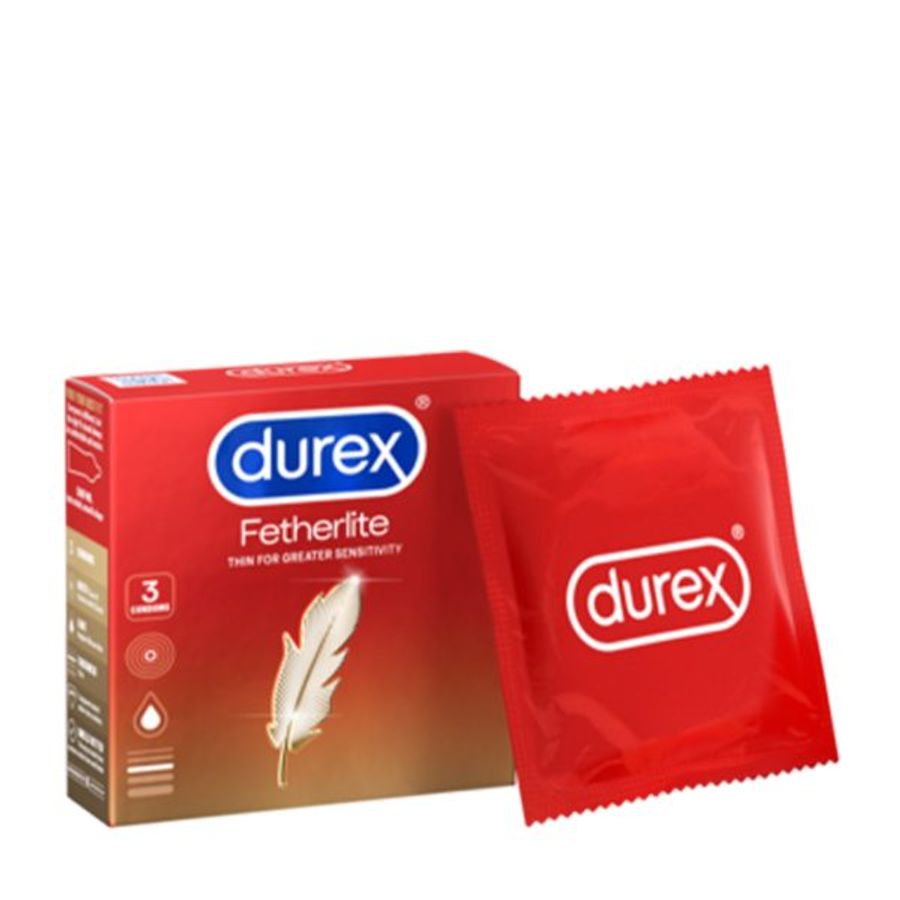 Bao cao su Durex Fetherlite vừa vặn, độ bảo vệ cao (3 cái)