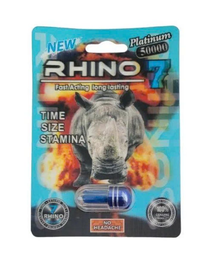 Viên uống tăng cường sinh lý nam Rhino Seven Platinum 50000 cao cấp 1 Viên 7 Ngày - Không Đau Đầu