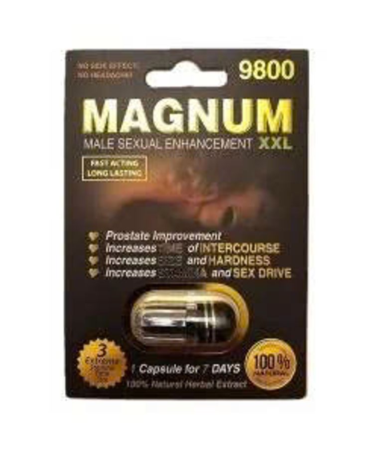 Viên uống tăng cường sinh lý nam Magnum XXL 9800 Black cao cấp 1 Viên 7 Ngày