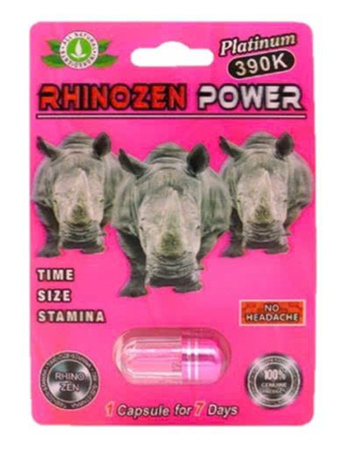 Viên uống tăng cường sinh lý nam Rhino Zen Power 390K Platinum cao cấp 1 Viên 7 Ngày