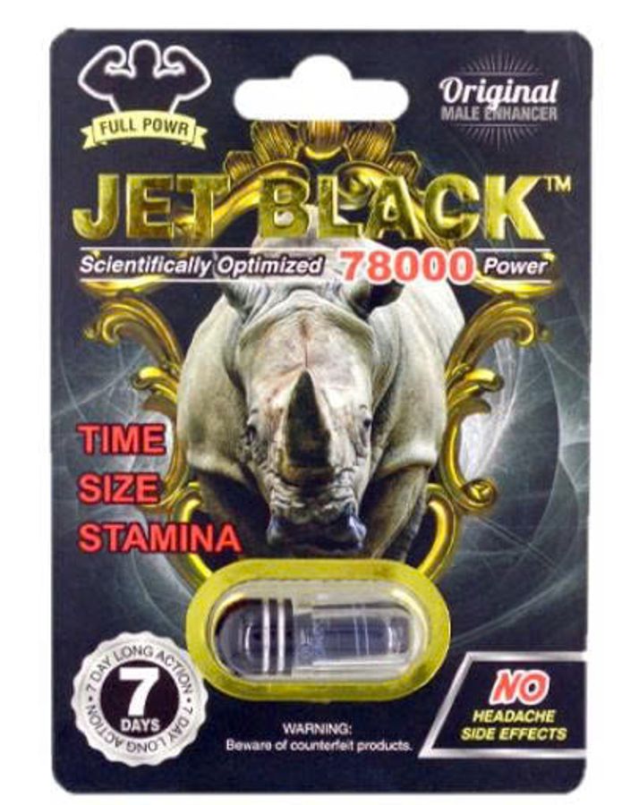 Viên uống tăng cường sinh lý nam Rhino Jet Black 78000 Full Power cao cấp 1 Viên 7 Ngày