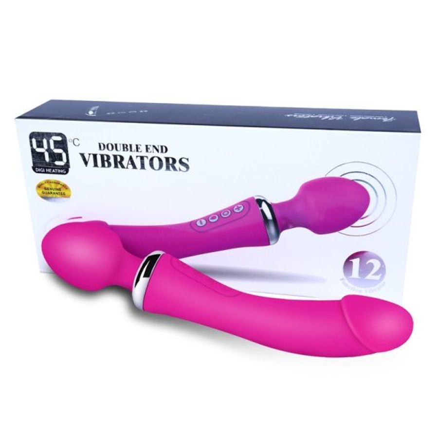 CHÀY RUNG massage điểm G âm đạo và đầu ti 2 ĐẦU DOUBLE END VIBRATOR 45°C  Cao cấp Chính Hãng