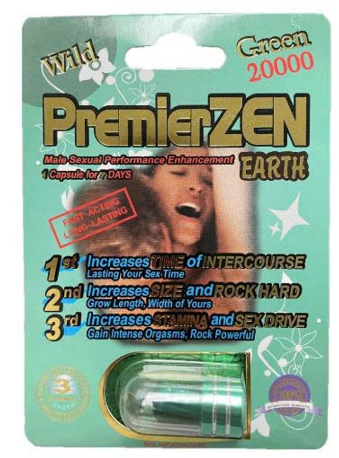Viên uống tăng cường sinh lý nam Premier Zen Green 17000mg Wild cao cấp 1 Viên 7 Ngày