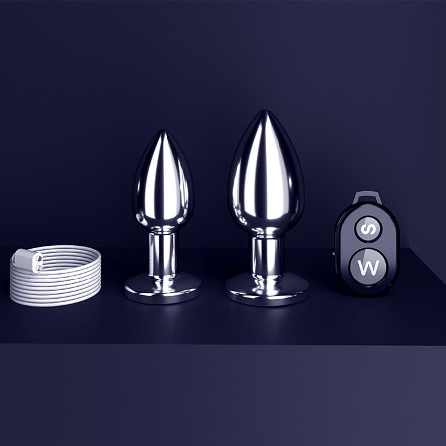 Trứng rung hậu môn Inox BUTT PLUG KIM LOẠI RUNG Điều khiển từ xa cao cấp chính hãng