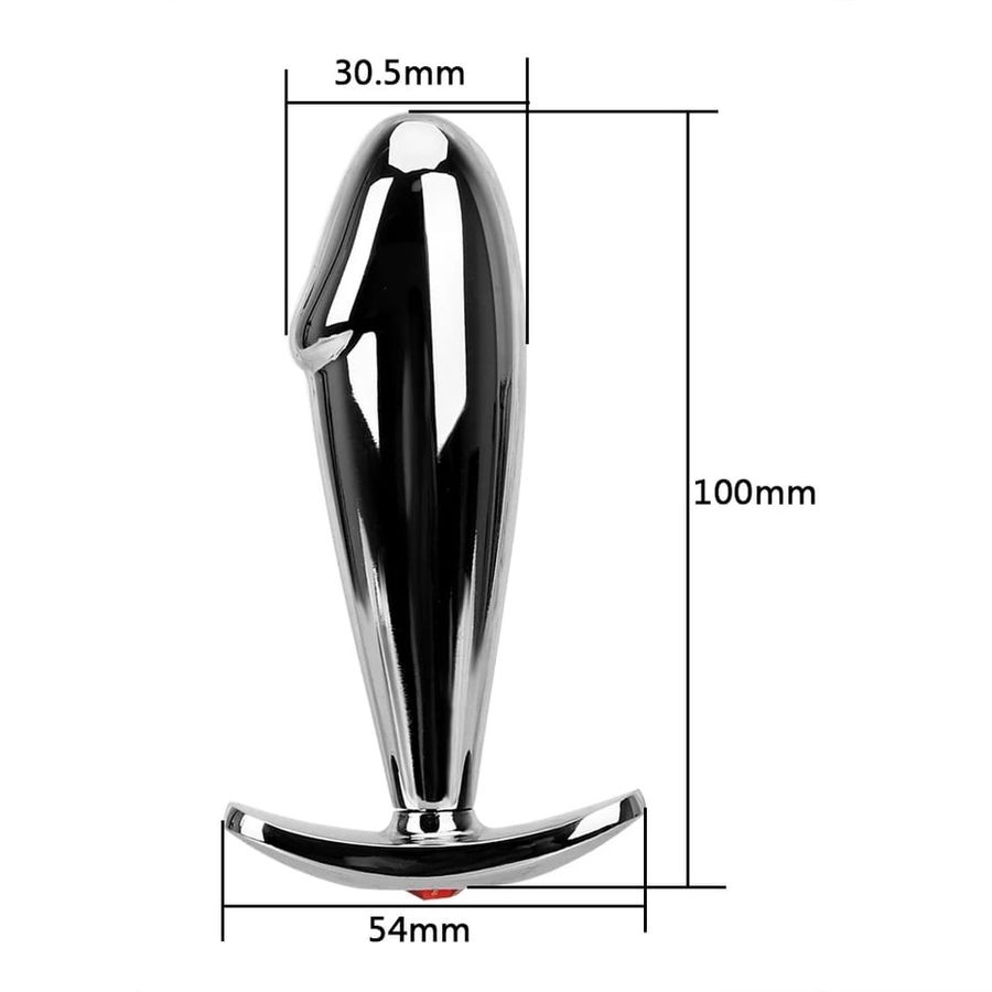 PHÍCH CẮM HẬU MÔN INOX ĐÍNH ĐÁ PHÁT SÁNG ĐẦU DƯƠNG VẬT