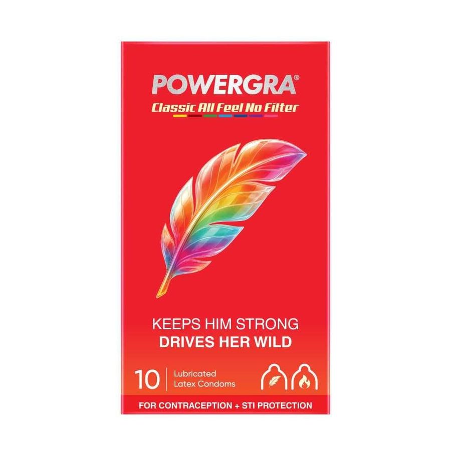 Bao cao su Powergra Classic - Siêu mỏng, truyền nhiệt nhanh, hương trái cây - Hộp 10 cái