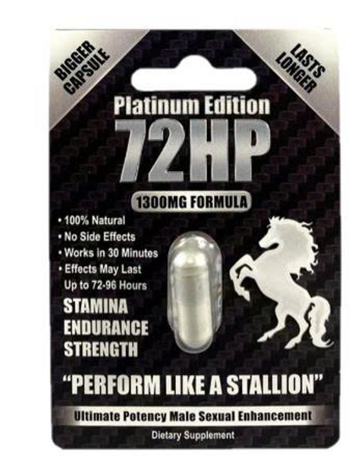 Viên uống tăng cường sinh lý nam 72 HP Platinum Edition 1300mg Formula cao cấp 1 Viên 7 Ngày