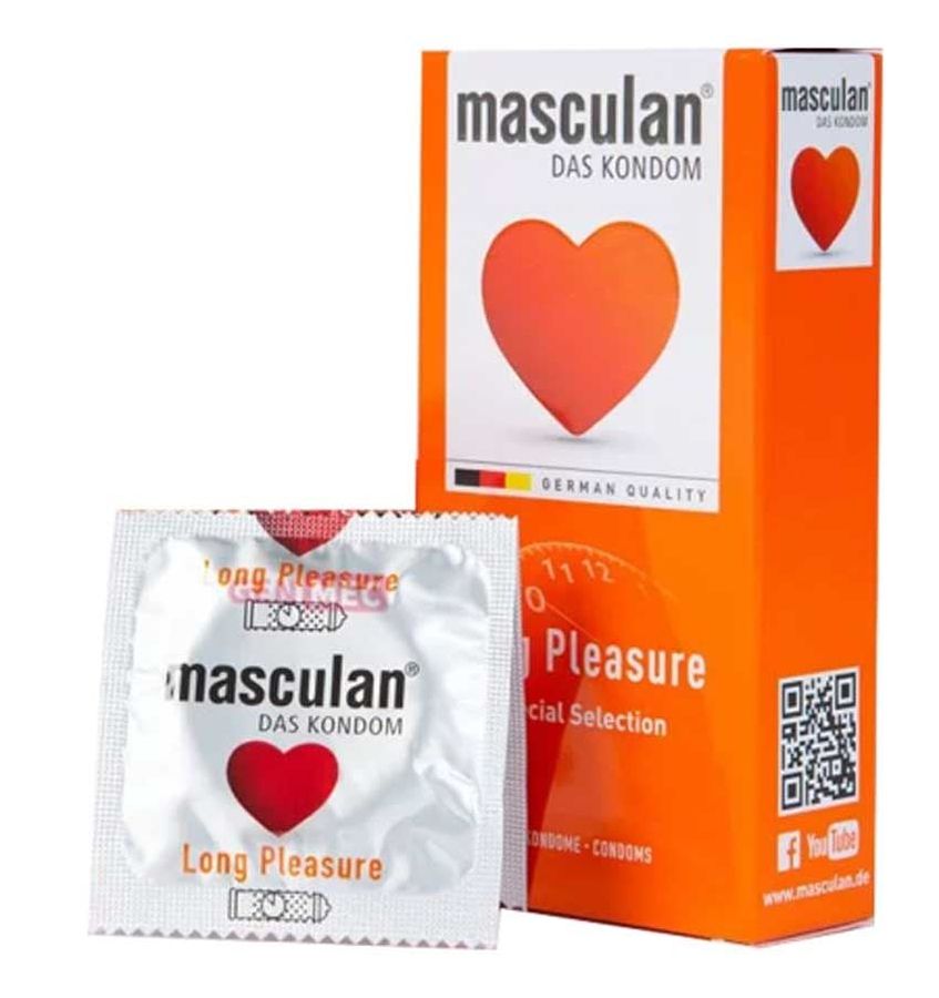 Bao Cao Su Masculan Pleasure , Kéo Dài Thời Gian Nam Giới- Hộp 10 Cái - Xuất xứ từ Đức
