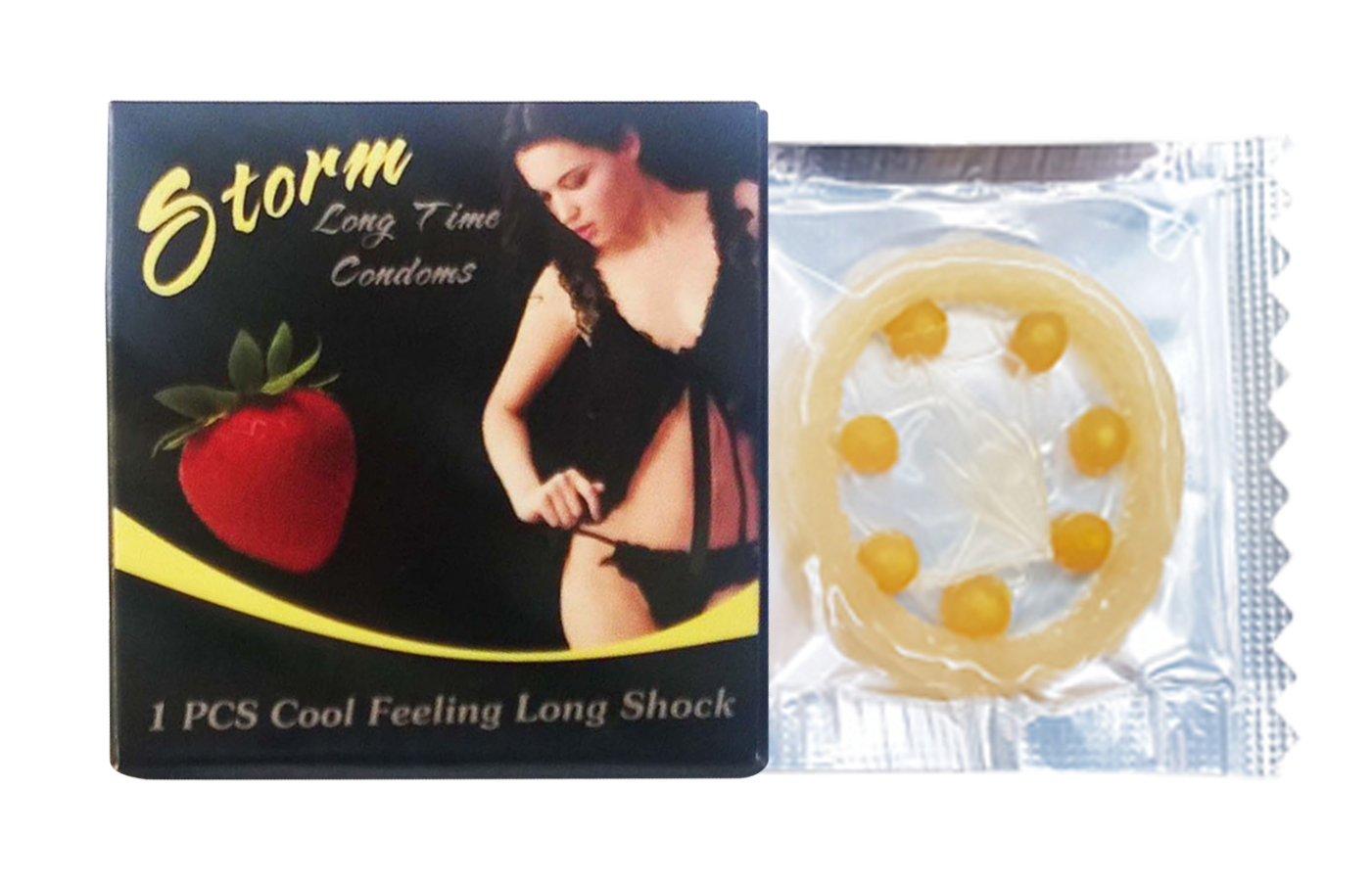 Bao cao su bi Storm strawberry 7 bi