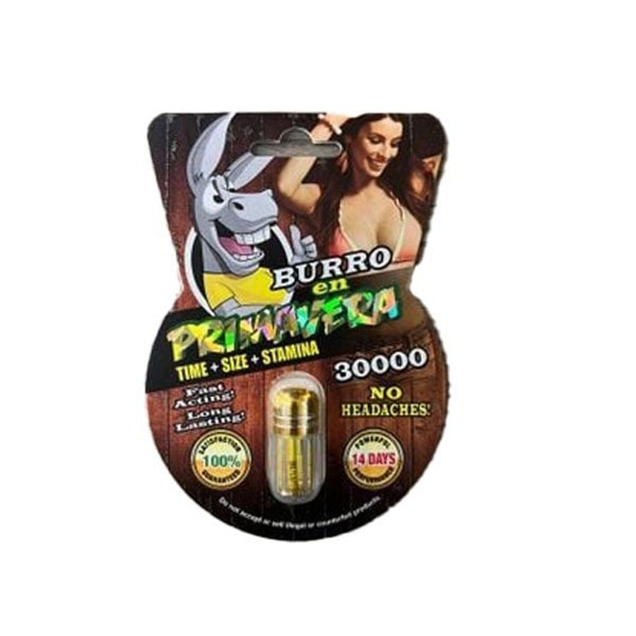 Viên uống tăng cường sinh lực và kéo dài dành cho nam Burro en Primavera - Vĩ 1 Viên