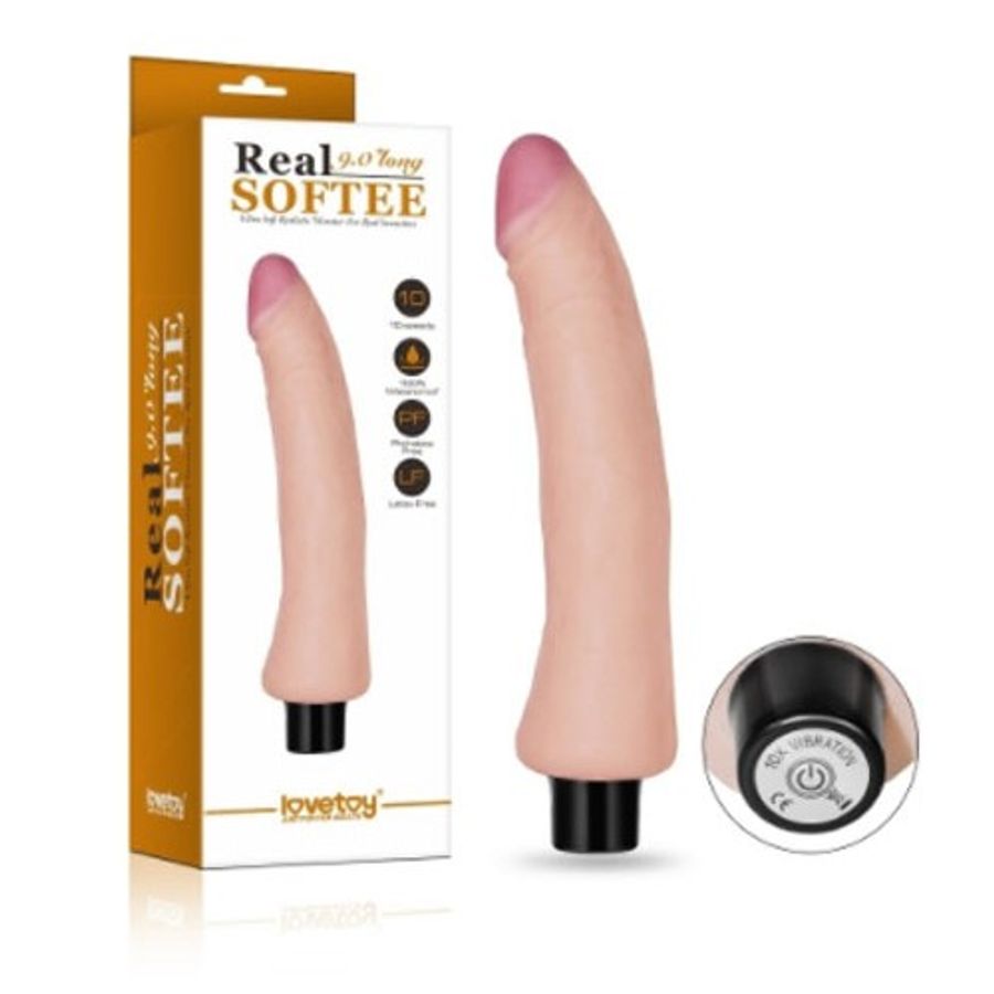 Dương Vật Giả Lovetoy Real Softee Siêu Mềm Dài 10 In (23cm) Với 10 Tần Số Rung 365704