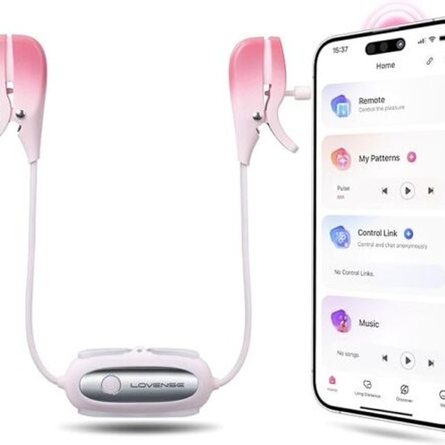 Lovense Gemini Nipple Clamps Máy Kẹp Đầu Ti Kết Nối App Hiện Đại 365555
