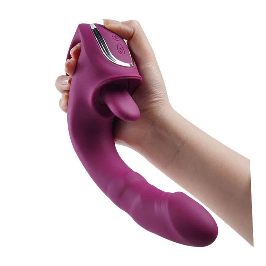 Cây Massage Đa Năng, Có Nhánh Lưỡi, Nhiều Tần Số Rung, Sưởi Ấm Nhiệt Độ 42 °C