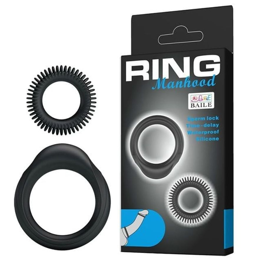 Bộ 2 Vòng Đeo Ring Manhood Chống Xuất Sớm Kéo dài Thời gian cho nam giới chính hãng