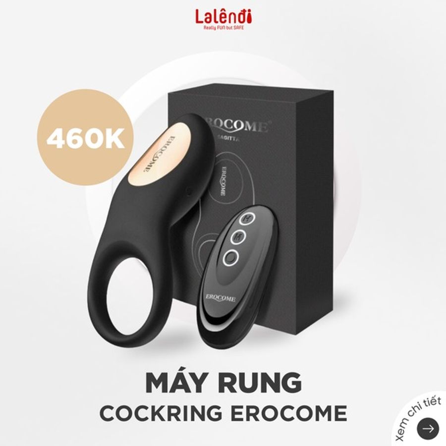 Vòng massage cao cấp dành cho nam giới Erocome nhiều chế độ rung chính hãng 