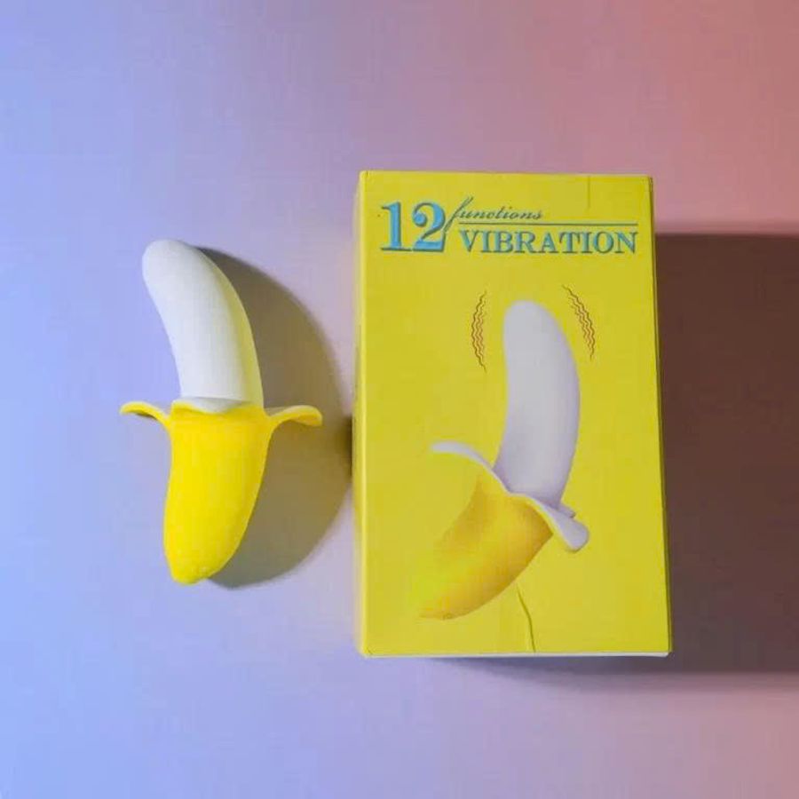 DILDO RUNG LITTLE BANANA HÌNH QUẢ CHUỐI 12 CHẾ ĐỘ