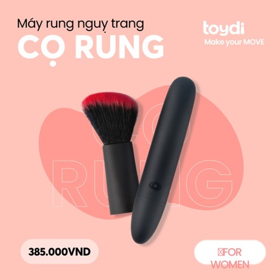 Máy nguỵ trang cọ make up massage cao cấp dành cho nữ giới giải toả nhiều chế độ rung chính hãng