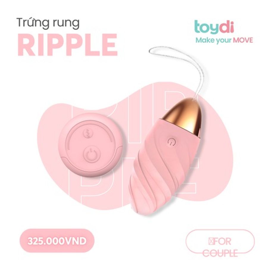 Trứng Ripple massage cao cấp dành cho nữ giới giải toả cô bé nhiều chế độ rung chính hãng