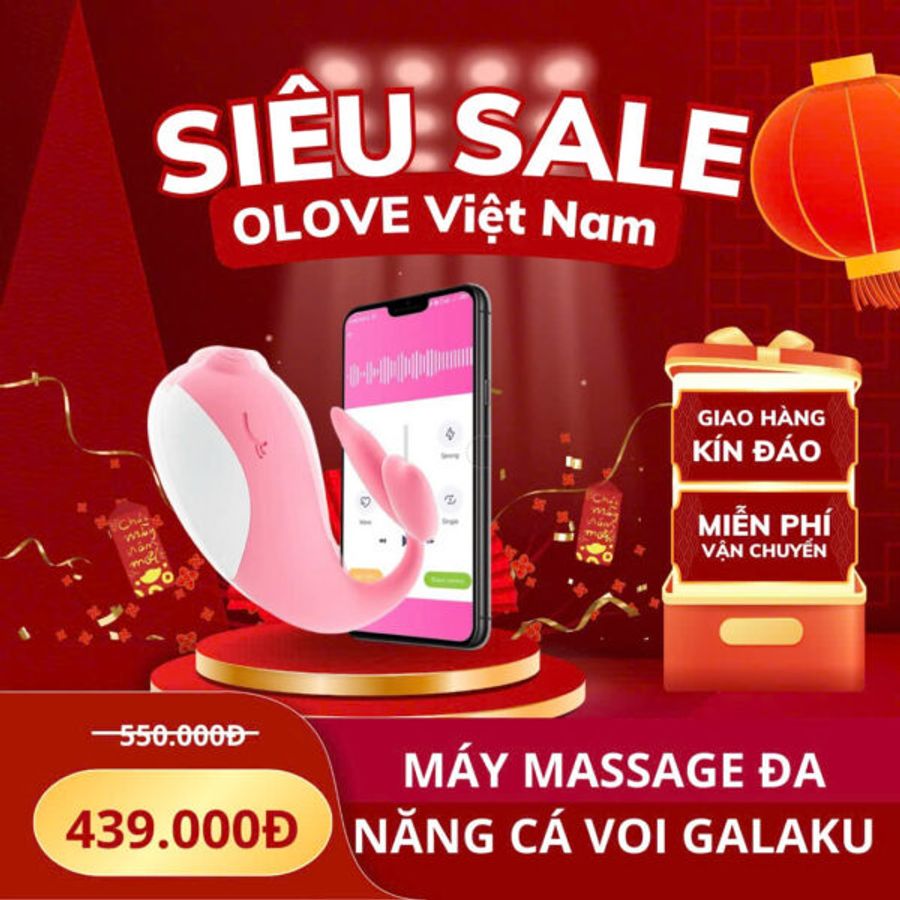 Máy Massage Đa Năng Tăng Khoái Cảm Cá Voi GALAKU Chính Hãng