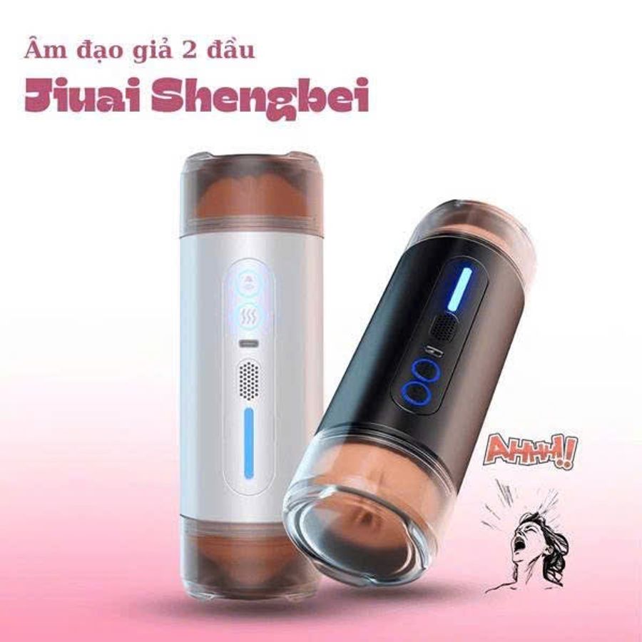 Âm Đạo Giả Jiuai Shengbei 2 Đầu 10 Chế Độ Rung Rên