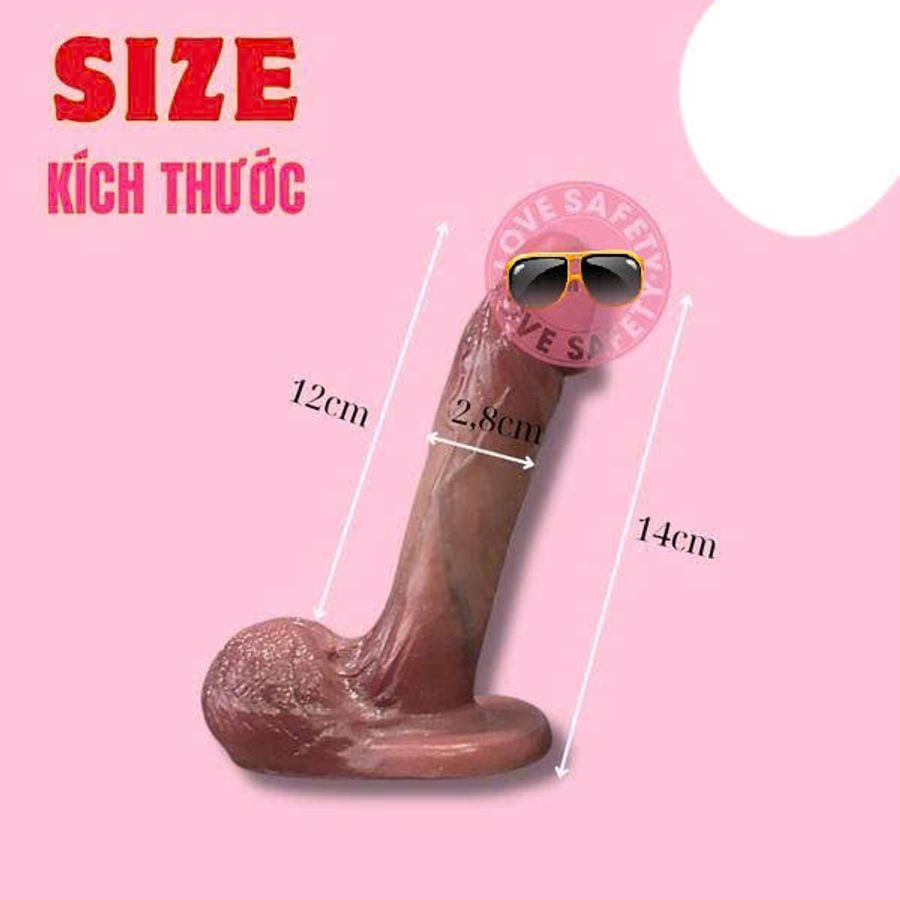 Dương Vật Giả Dính Tường Dildo Soft Có Bìu dành cho nữ giới chính hãng