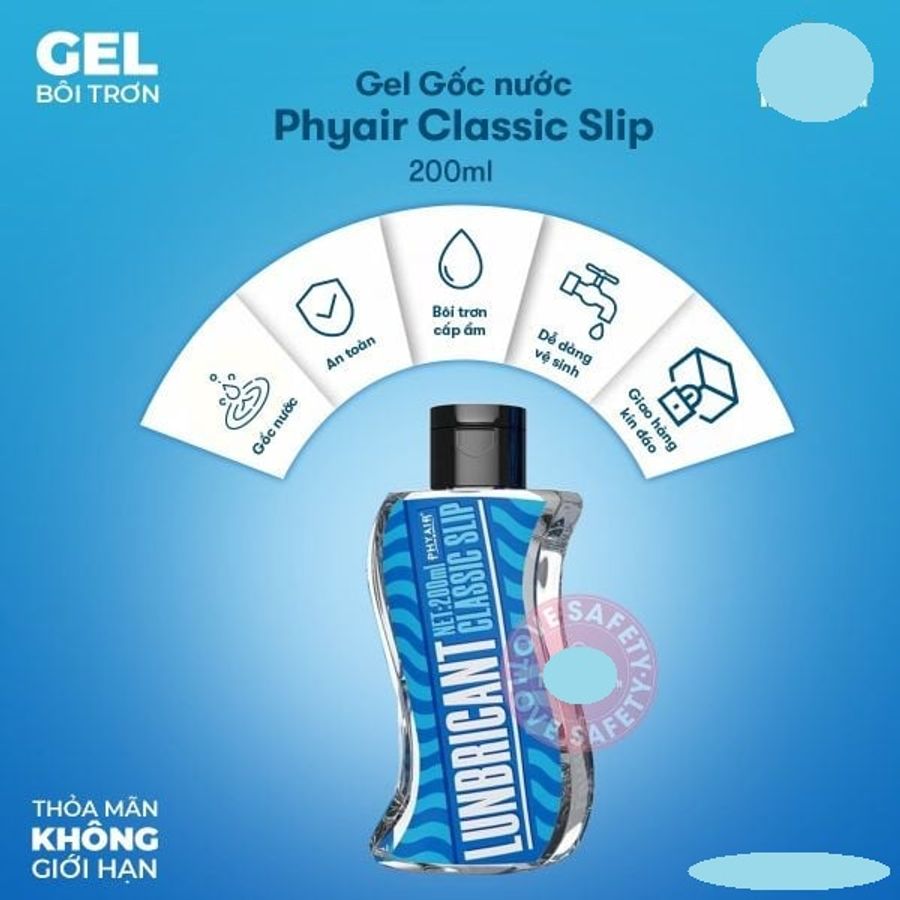 GeI Bôi Trơn Gốc Nước Phyair Classic Slip cho các cặp đôi chính hãng
