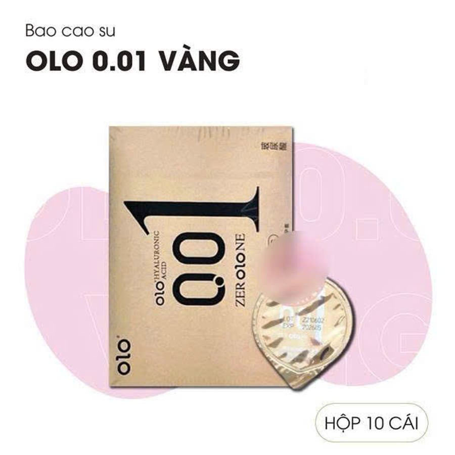 Bao Cao Su Gân Gai Olo 0.01 Vàng - Hộp 10 Cái 377944