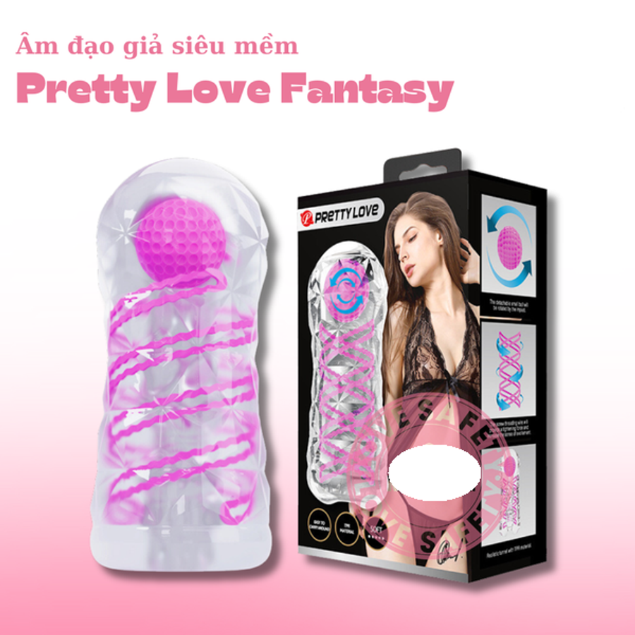 Âm Đạo Giả Silicone Trong Suốt Có Bi Pretty Love Fantasy