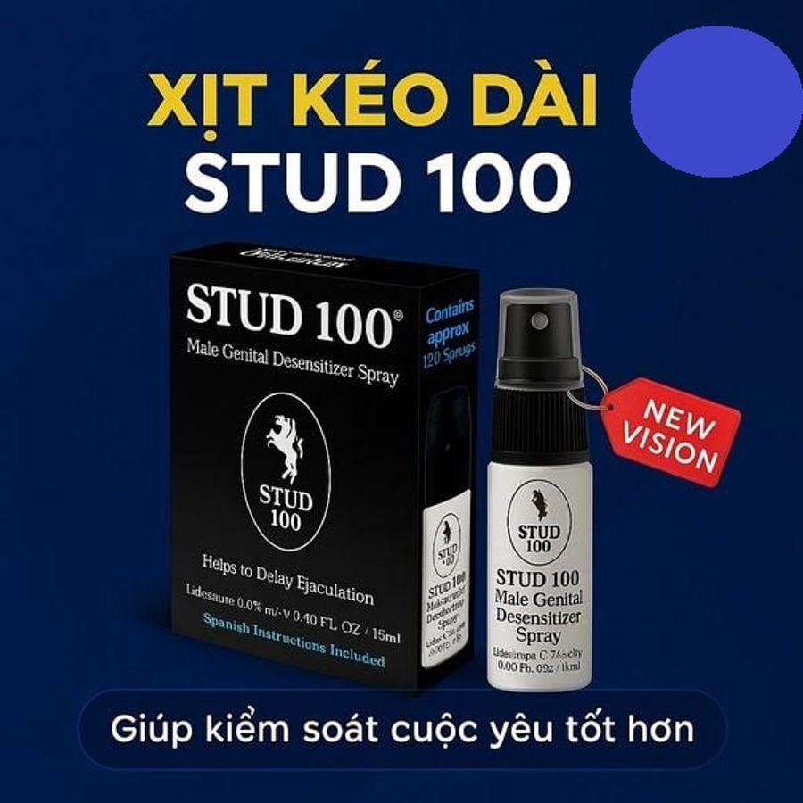 Chai Xịt Kéo Dài Thời Gian Stud 100 9.6% - Chai 13ml