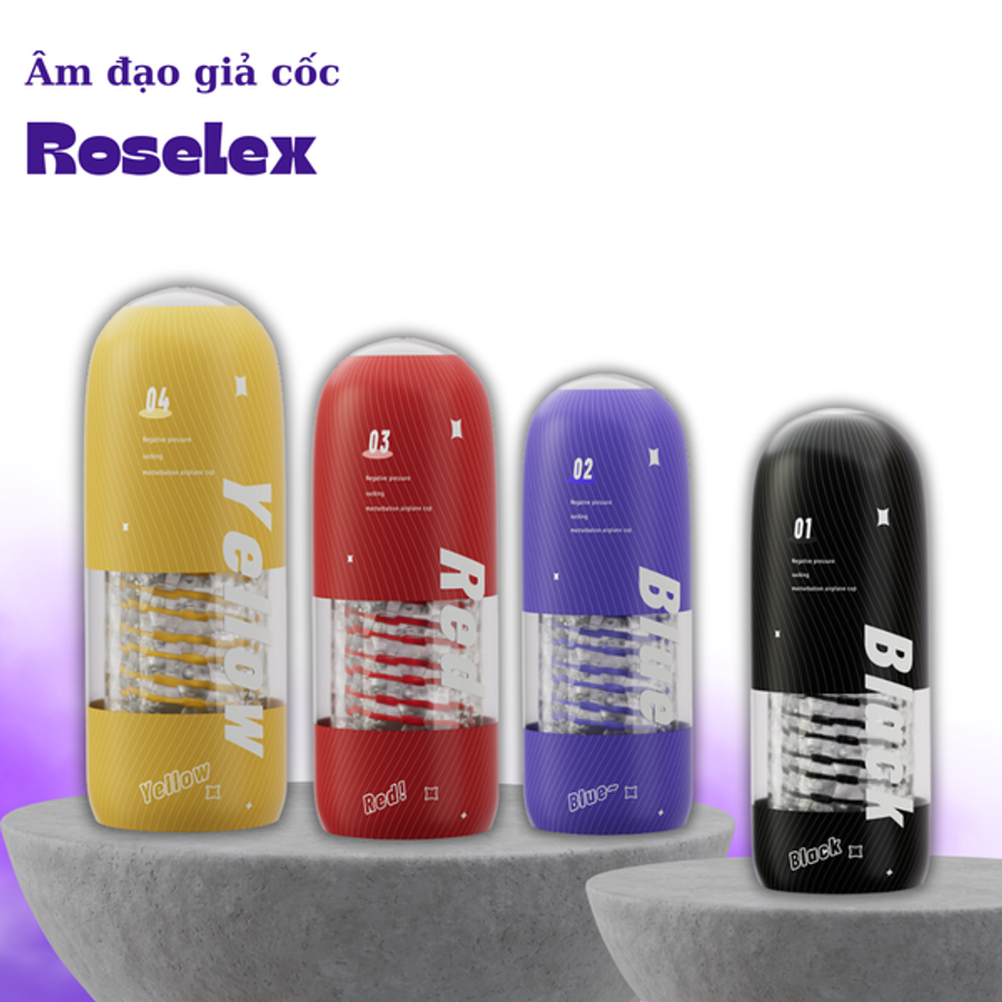 Cốc Âm Đạo Giả Ngụy Trang Trong Suốt Cao Cấp Roselex